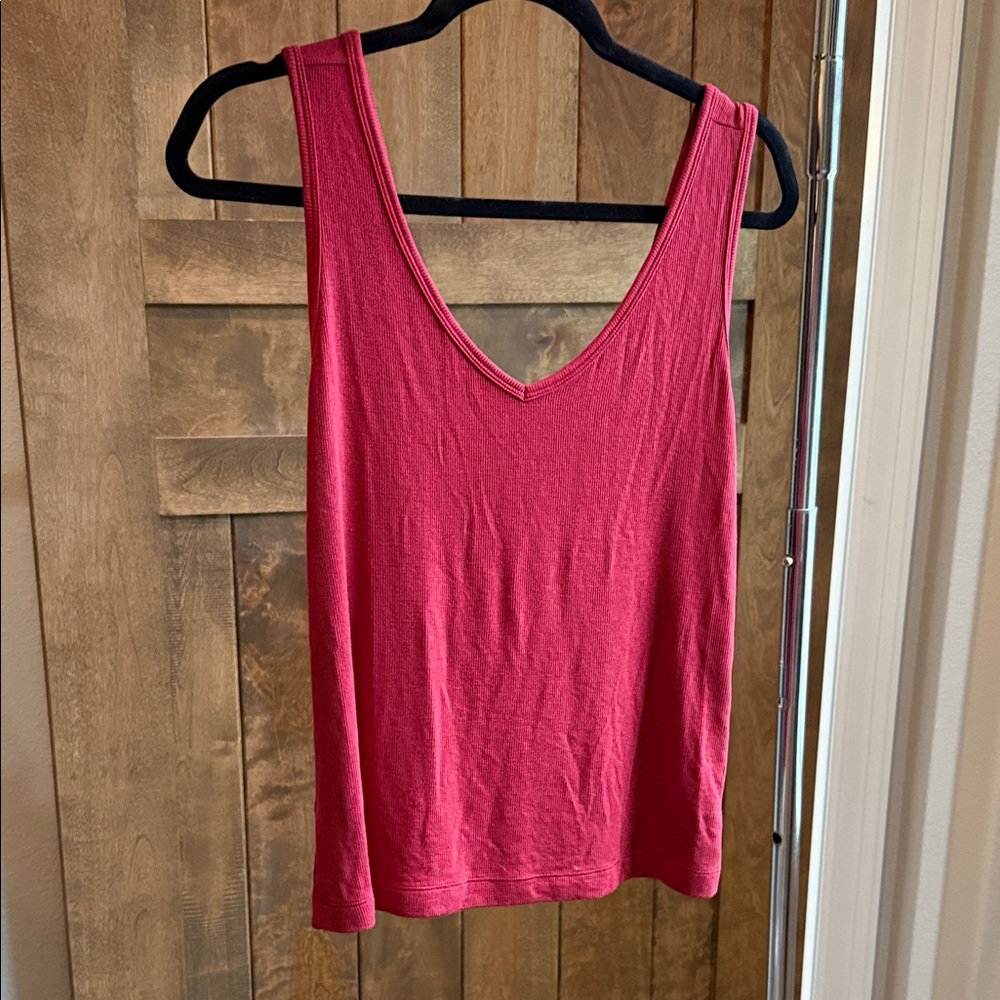 CAbi Ruby red V-Neck Tank Top